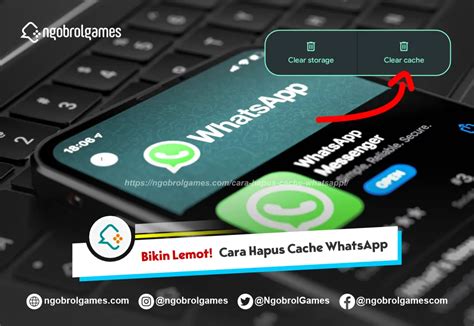Hapus cache dan data WhatsApp