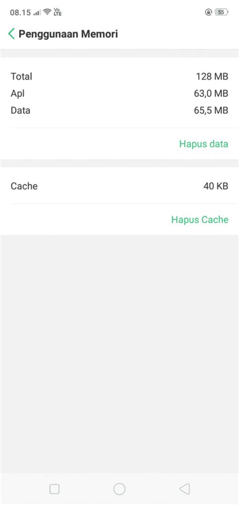 Hapus cache dan data aplikasi WhatsApp