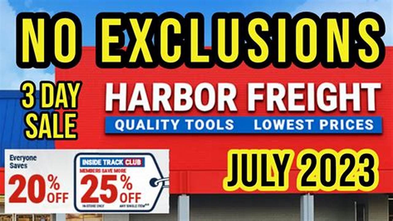 Harbor Freight 3 Day Sale 2024