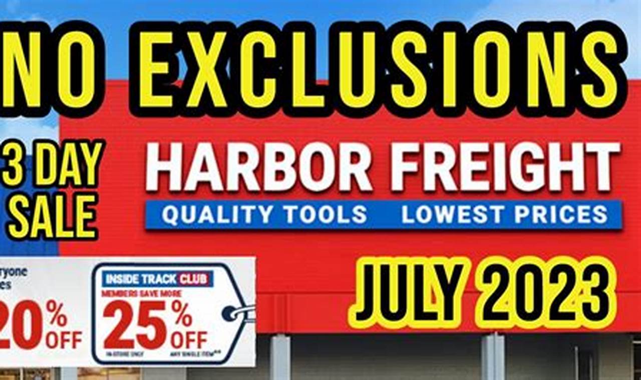 Harbor Freight 3 Day Sale 2024