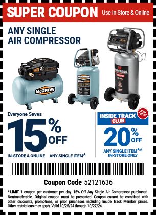 Score Big Savings on High-Quality Air Compressors with Harbor Freight's Exclusive Coupon Deal!