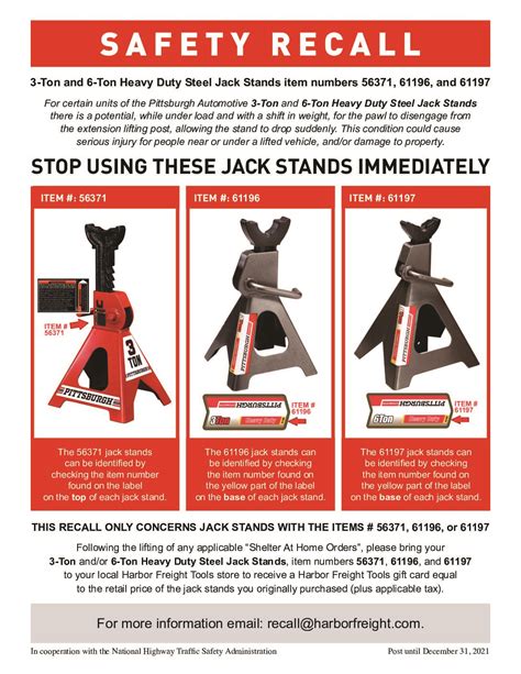 Breaking News: Harbor Freight Jack Stands Face Massive Recall Over Safety Concerns!