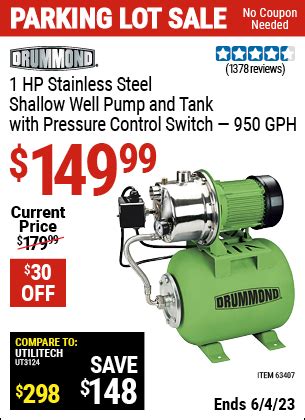 Unleash the Power of Water with Harbor Freight's High-Performance Shallow Well Pump: The Ultimate Solution for Your Irrigation Needs.
