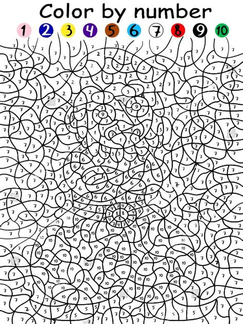 Hard Coloring By Number Worksheets