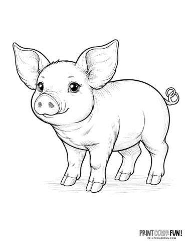 Hard Pig Coloring Pages