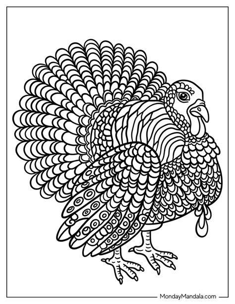 Hard Printable Turkey Coloring Pages