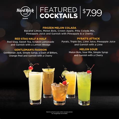 Hard Rock Cafe Cocktails