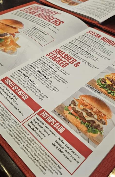 Hard Rock Cafe Manchester menu