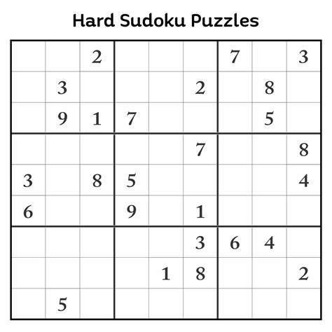 Hard Sudoku Printable