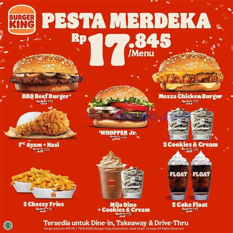 Harga Burger King, Daftar Menu dan Promo Terbaru