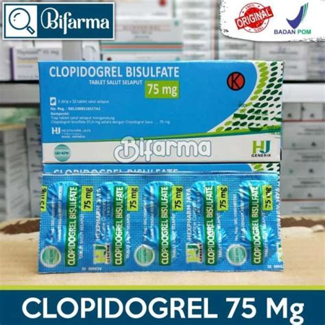 Harga Clopidogrel Bisulfate 75 mg di Indonesia
