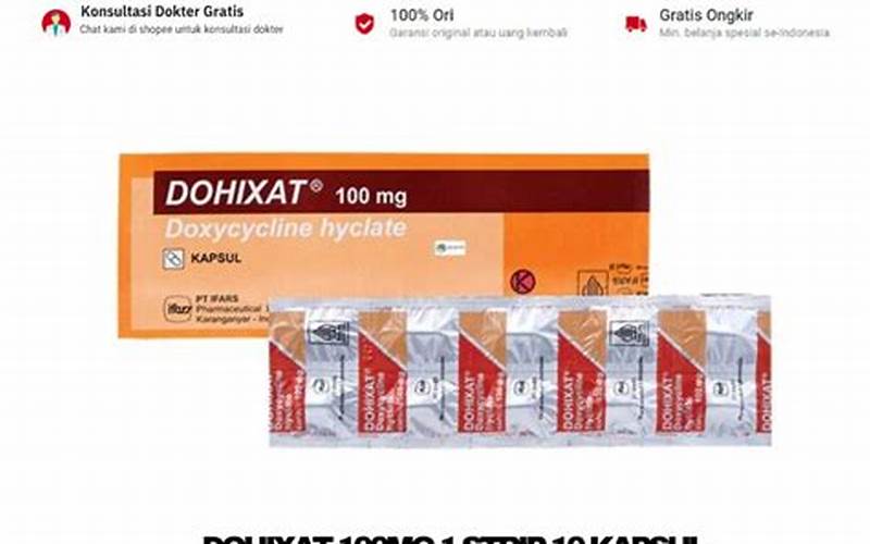 Harga Dohixat Doxycycline Untuk Jerawat Di Apotik