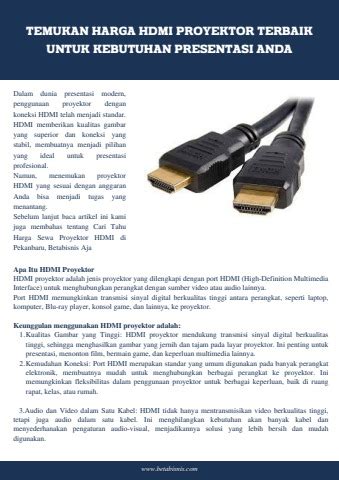 Harga HDMI Terbaik yang Dapat Anda Temukan Online