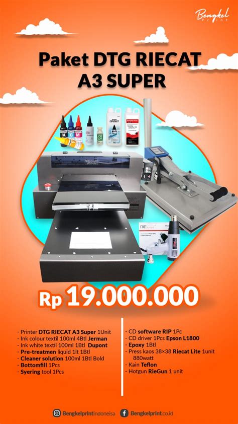 Harga Printer DTG Bandung Terbaru