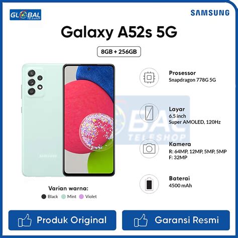Harga Samsung A52s 5G dan Spesifikasi