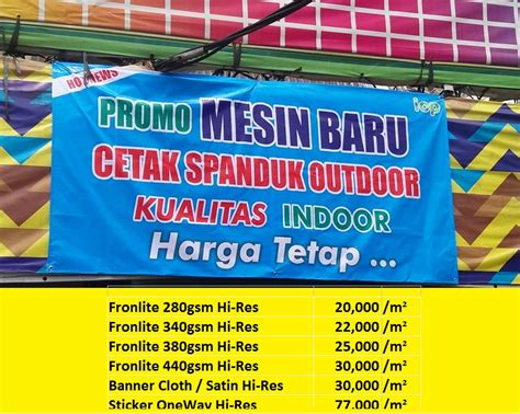Harga Spanduk Per Meter di Bandung