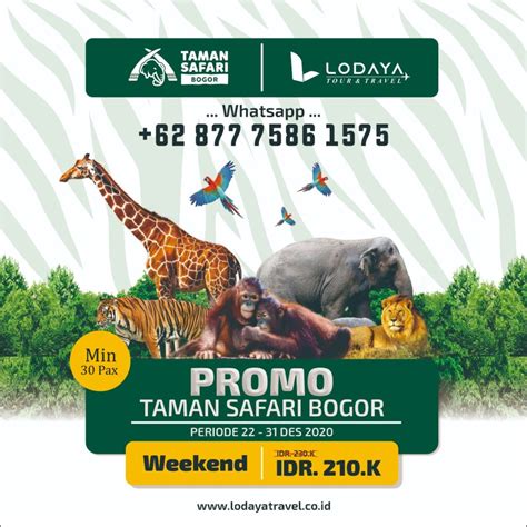 Harga Tiket Masuk Taman Safari Bogor 2021