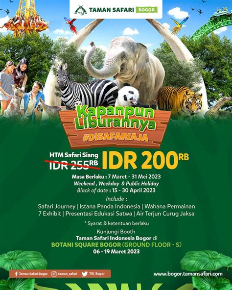 Harga Tiket Masuk Taman Safari Indonesia