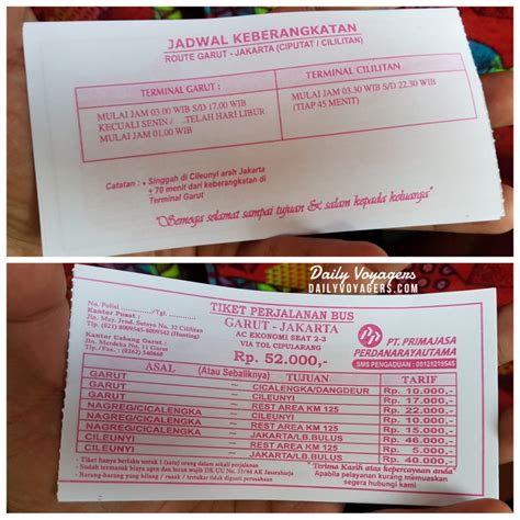 Harga Tiket PrimaJasa Bandung - Jakarta