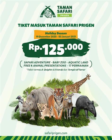 Harga Tiket Taman Safari 2021