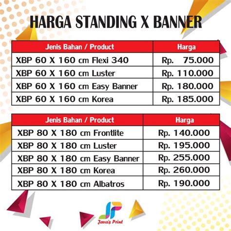 Harga x Banner di Bandung