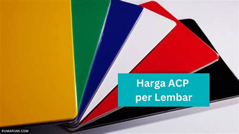 Harga ACP Per Lembar – Cari Tahu Biaya Yang Terjangkau