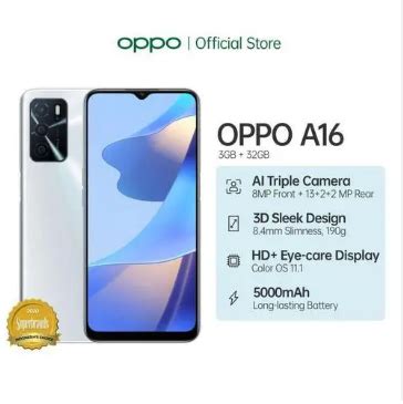 Harga Baru OPPO A16 - Spesifikasi dan Kelebihan yang Membuat Kebutuhan Anda Terpenuhi!