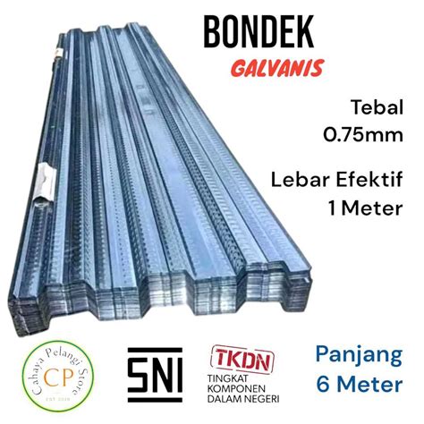 Harga Bondek Cor 6 Meter