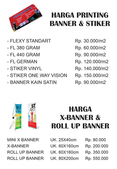 Harga Buat Banner