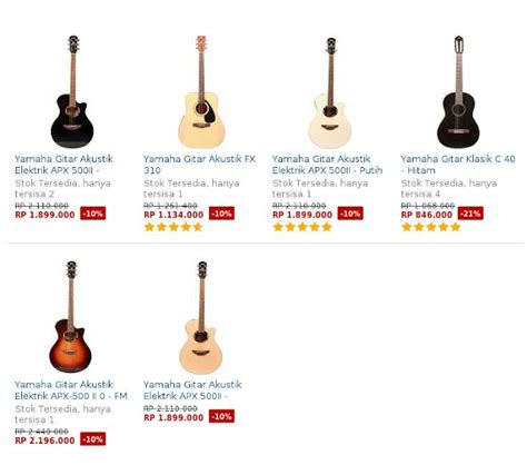 Harga Gitar Akustik
