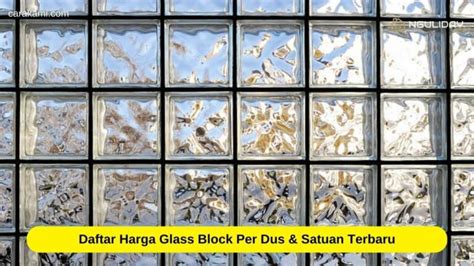 Harga Glass Block Per Dus