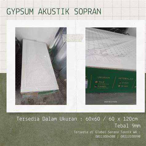 Harga Gypsum 12mm Terbaik di Pasaran