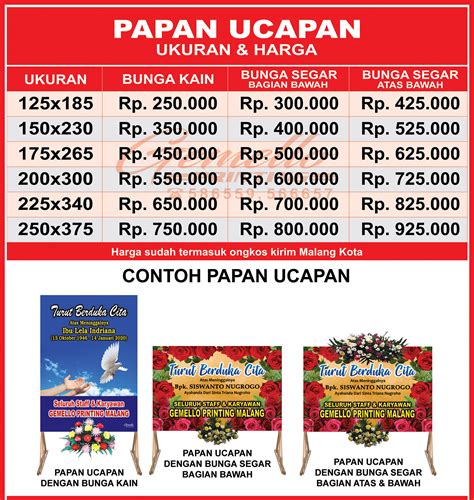 Harga Karangan Bunga