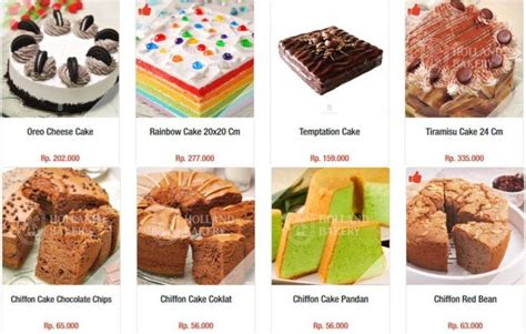 Harga Kue di Holland Bakery