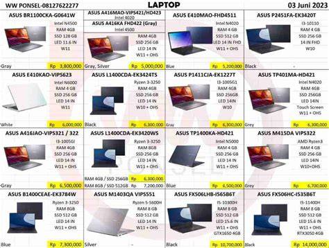 Harga Laptop Asus M409B