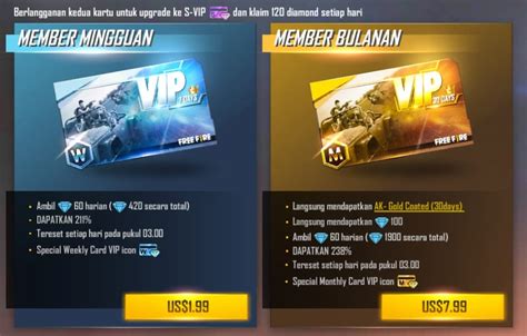 Harga Member Mingguan FF