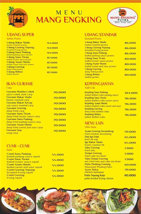 Harga Menu Mang Engking 2021