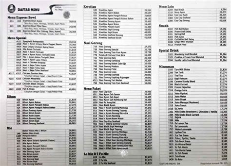 Harga Menu Solaria 2022