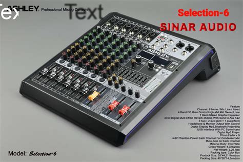 Harga Mixer Ashley 6 Channel