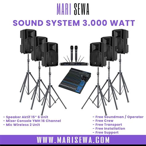 Harga Sewa Sound System Murah