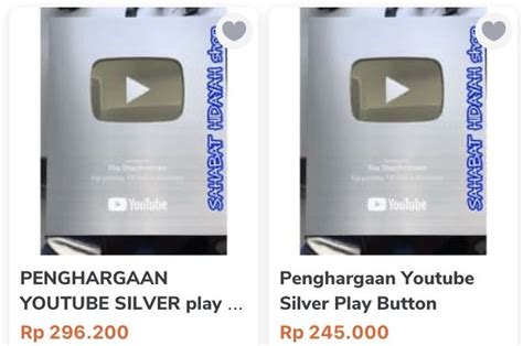 Harga Silver Play Button Asli di Indonesia