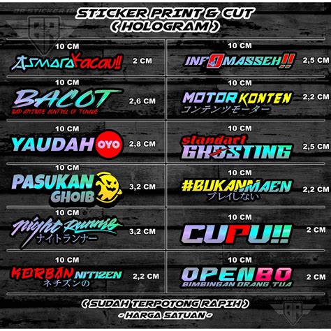 Harga Stiker Untuk Motor