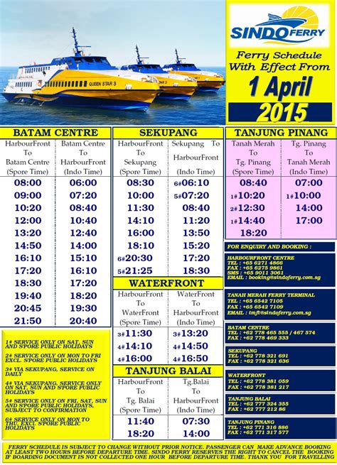 Harga Tiket Ferry Batam-Singapura Terbaru