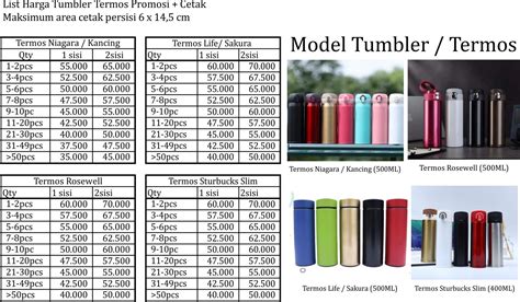 Harga Tumbler