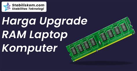 Harga Upgrade RAM Laptop