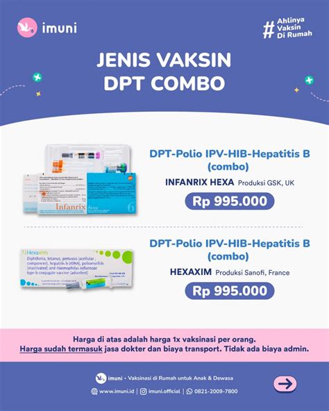 Harga Vaksin DPT Combo