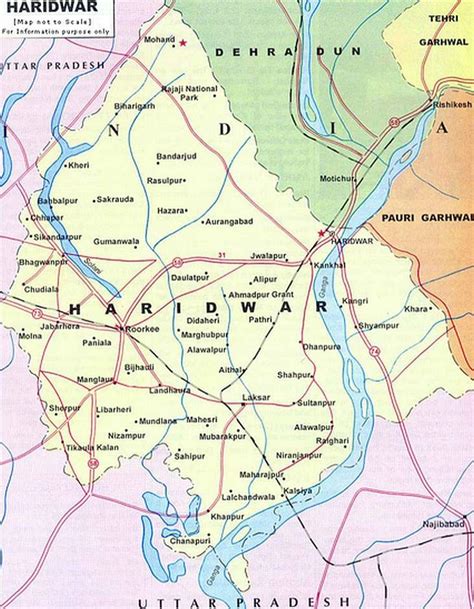 Haridwar Map Political Map of Haridwar Uttarakhand Guide Map