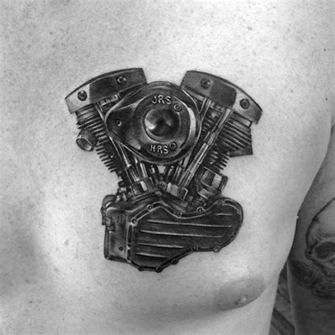 Harley Davidson Motor Tattoos