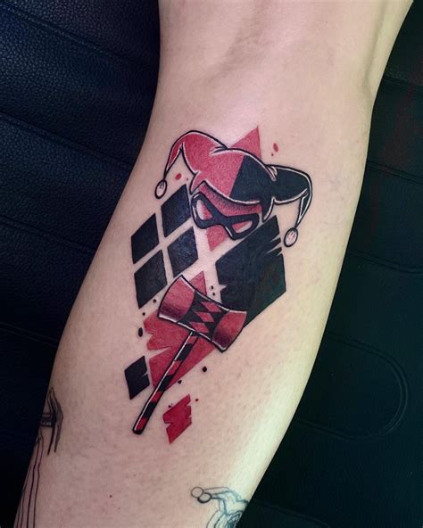 Harley Quinn Pin Up Tattoo Meme Painted