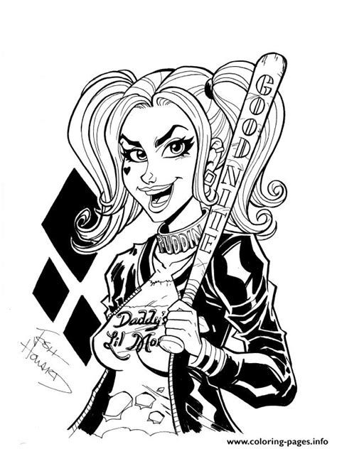 Harley Quinn Printable Coloring Pages